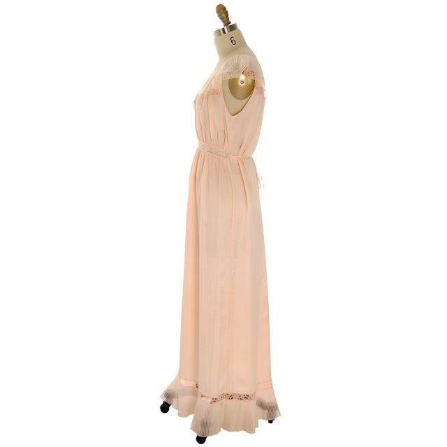 Vintage Nightgown Acetate/Rayon Barbizon Seraphim Crystal Pleated Med 1950s Women's,New Arrivals Barbizon