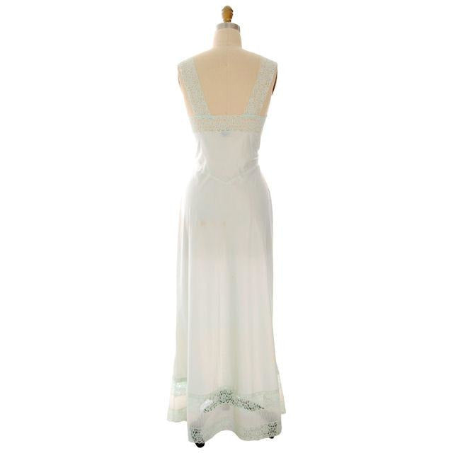 Vintage Nightgown Mint Green Nylon Satin Fantasy Label 36L 1940s Women's,New Arrivals,On Sale Fantasy