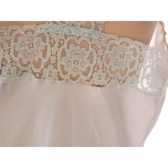 Vintage Nightgown Mint Green Nylon Satin Fantasy Label 36L 1940s Women's,New Arrivals,On Sale Fantasy