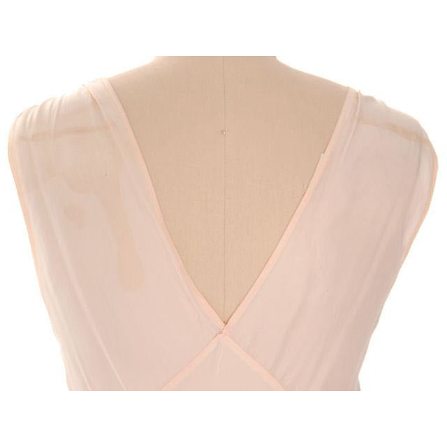 Vintage 1940s Nightgown Rayon Pale Pink W/ Lace 40" Bust Medium Large Women's The Best Vintage Clothing