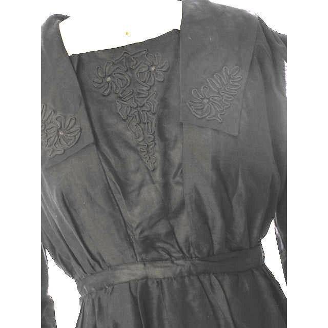 Womens Early 1920s Antique Dress Black Silk Faille Edwardian Large 48 Bust Women's,New Arrivals The Best Vintage Clothing