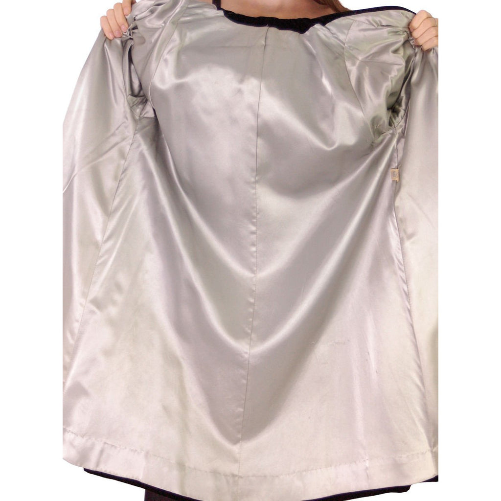 Vintage 1950s Womens Black Velvet Evening Coat Fur Trim Classic Style Fits S M L The Best Vintage Clothing