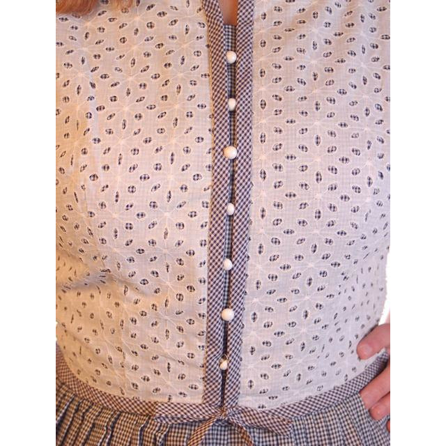 Vintage Black & White Eyelet Day Dress 1950S 38-28-Free Cart2cart The Best Vintage Clothing