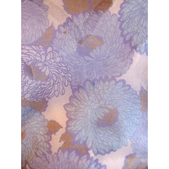 Vintage Blouse Sheer Blue Nylon W/ Peplum 1950S 34" Bust Women's The Best Vintage Clothingq