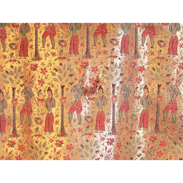 Vintage Liquid Gold Metallic Damask Evening Gown Custom 1940S 36-28-Free Women's The Best Vintage Clothing