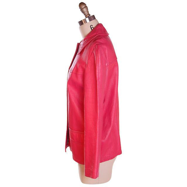 Vintage Petal Pink Leather Ladies Jacket 1960S Large 42 Bust Women's The Best Vintage Clothing
