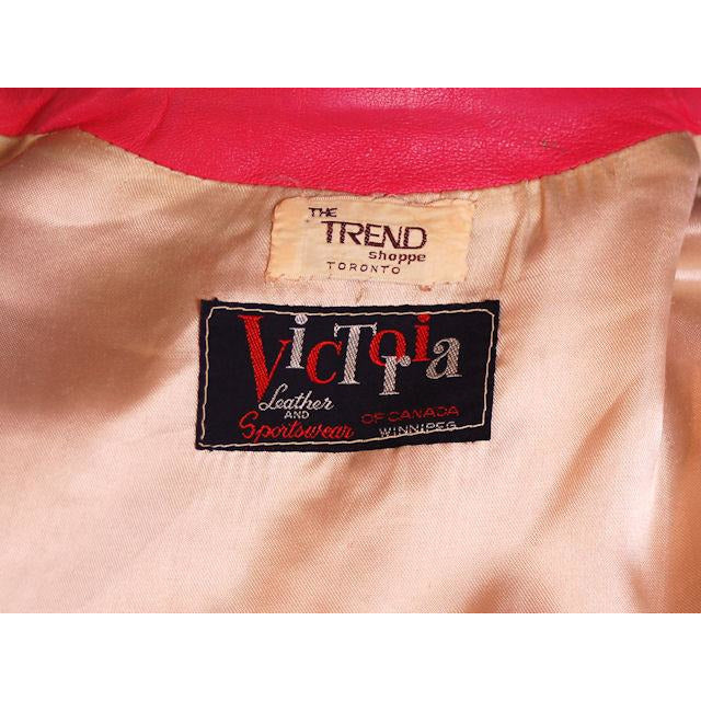 Vintage Petal Pink Leather Ladies Jacket 1960S Large 42 Bust Women's The Best Vintage Clothing