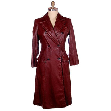 Vintage Etienne Aigner Leather Trench Coat 1970s Size 38 Bust Sz 14 Women's,New Arrivals Etienne Aigner