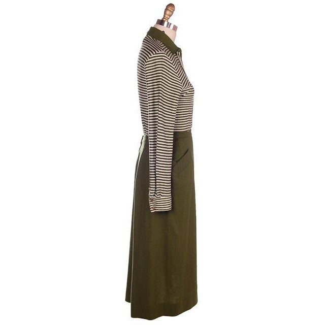 Vintage Knit Top & Matching Skirt Green/White Susan Thomas 1940s New Look 35-26-44 Cart2cart Susan Thomas