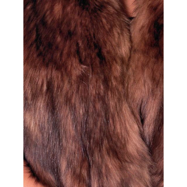 Vintage Stole 70" Long Dark Brown Badger Fur Mendessolle 30S Women's The Best Vintage Clothing
