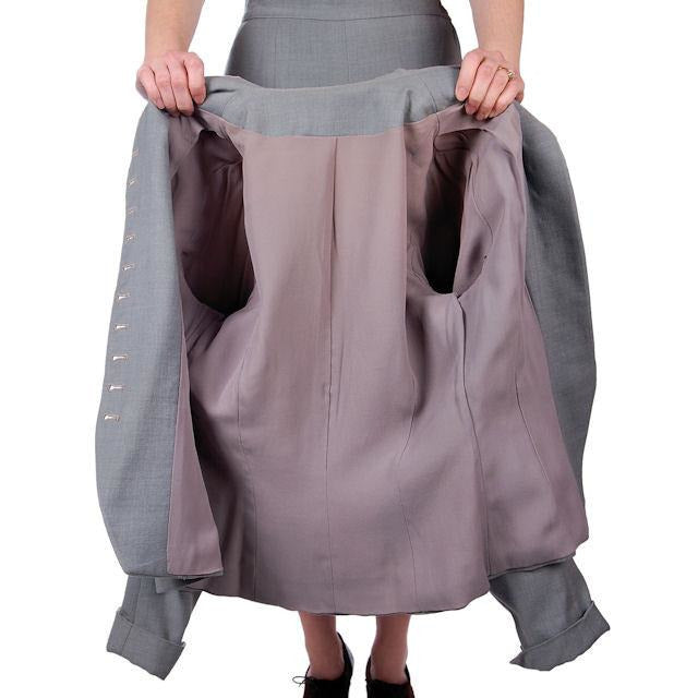 Vintage Dusty Light Blue Wool Ladies Suit 1940s Wasp Waist 38B 27W Cart2cart vendor-unknown