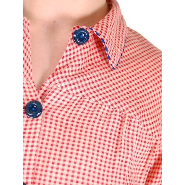 Vintage Ladies Red Cotton Gingham Playsuit 1940s 40-30-40 Pin Up WW2 Women's,New Arrivals vendor-unknown