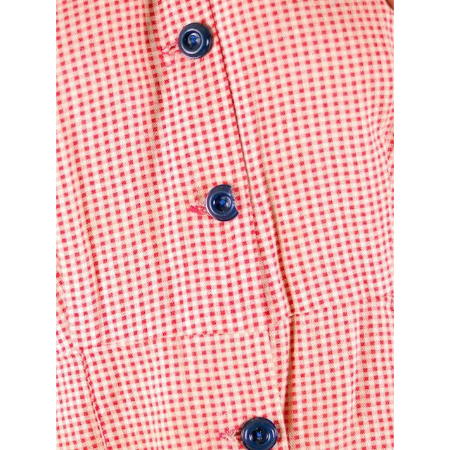 Vintage Ladies Red Cotton Gingham Playsuit 1940s 40-30-40 Pin Up WW2 Women's,New Arrivals vendor-unknown
