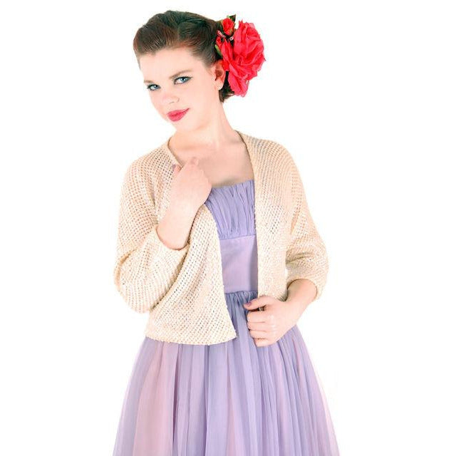 Vintage Aurora Borealis Sequin Sweater Shrug 1950s Med 38" Bust - The Best Vintage Clothing
 - 1
