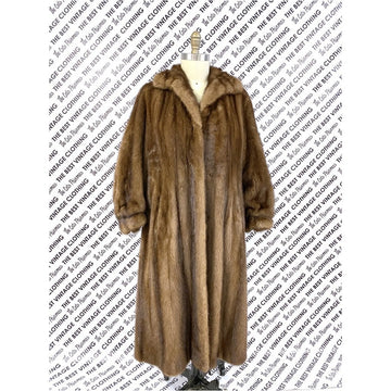 VTG Pierre Cardon Saga Mink Fur Coat + Matching Hat Womens M/L/XL Gorgeous Mid Calf 1950s coat The Best Vintage Clothing