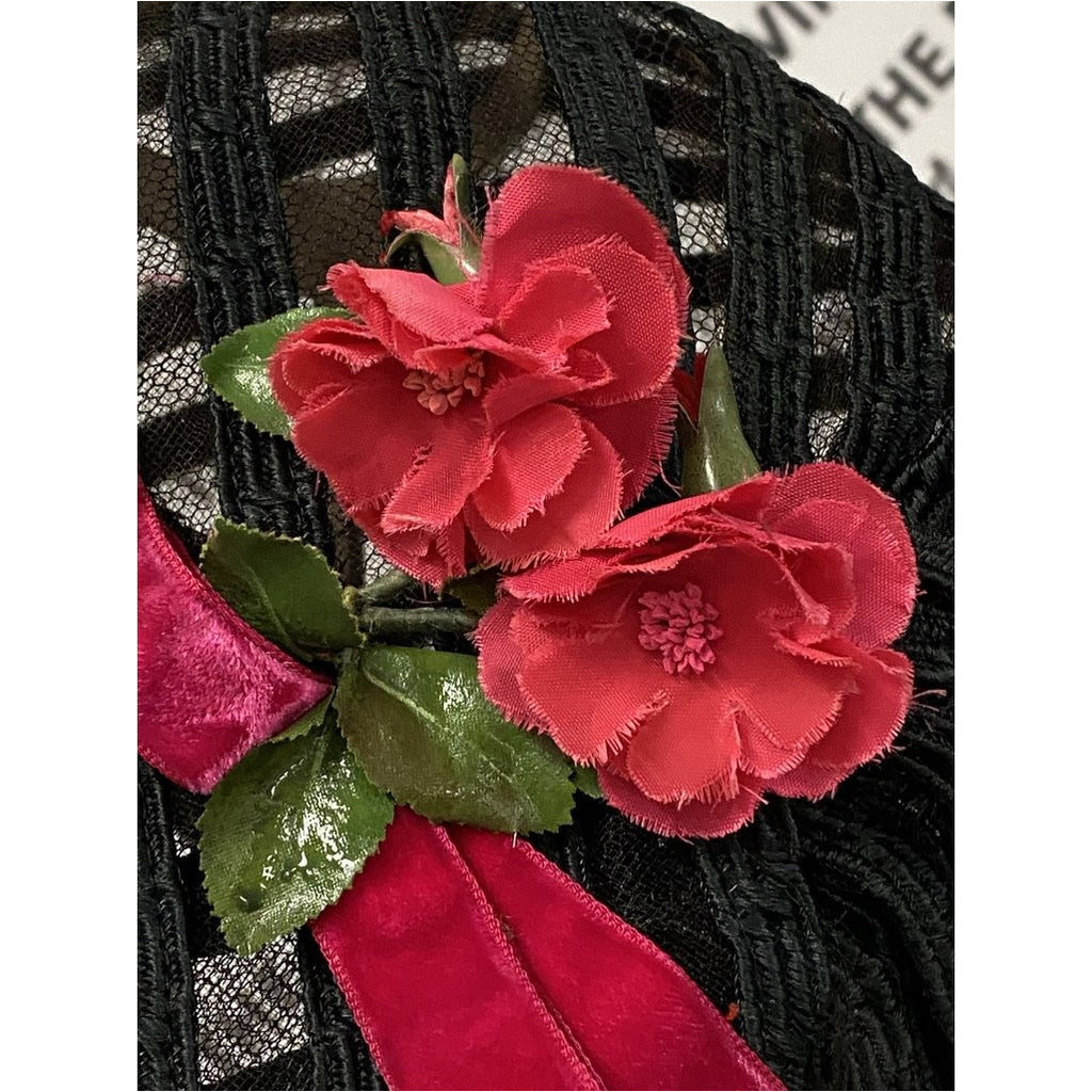 Lilly Dache Boutique Horsehair Straw Modified Cloche Hat 1930s/40s RARE Hats The Best Vintage Clothing