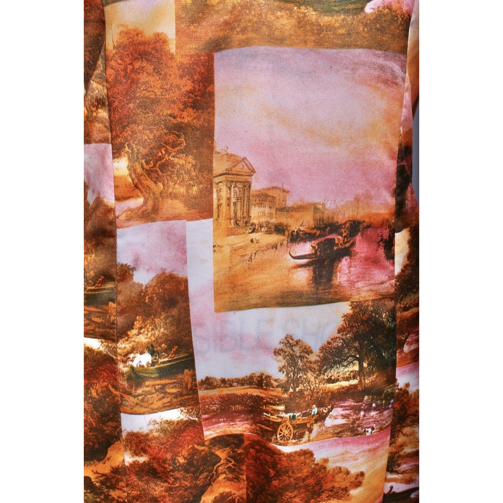 Vtg Womens 70s Halter Maxi Dress Photo Print Pink Orange Disco S Acetate New Arrivals The Best Vintage Clothing