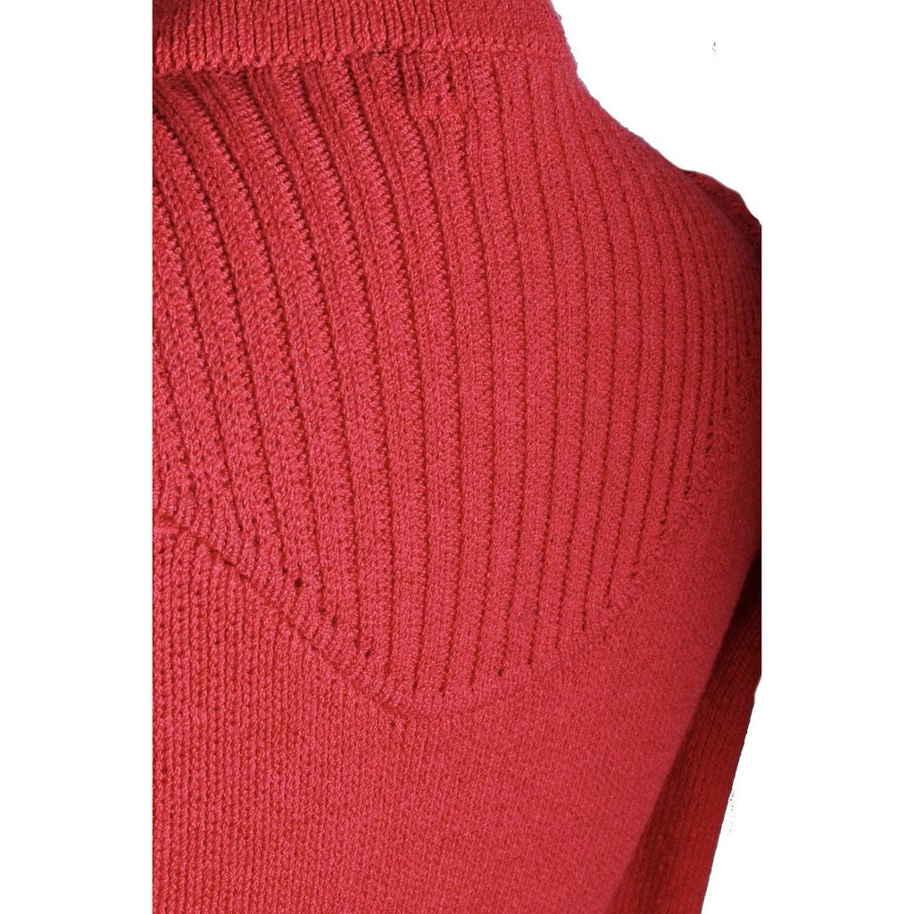 St. John Knit Vintage Red Wool Knit Dress 1970s S-M Amazing Buttons Women's The Best Vintage Clothing