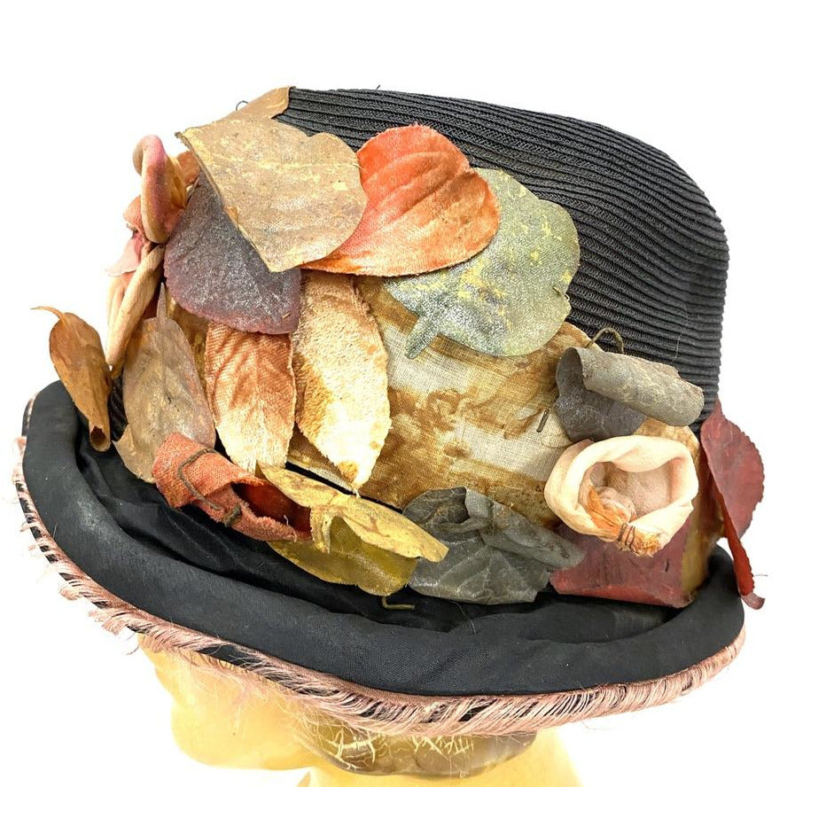 Antique Cloche Hat 1920s Flapper Flowers Straw Style Square New York Paris Large New Arrivals The Best Vintage Clothing