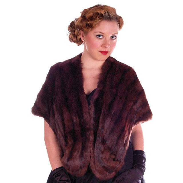 Vintage Fur Stole Beautiful Brown Squirrel Valles Furs 1950S Glamour Women's The Best Vintage Clothing