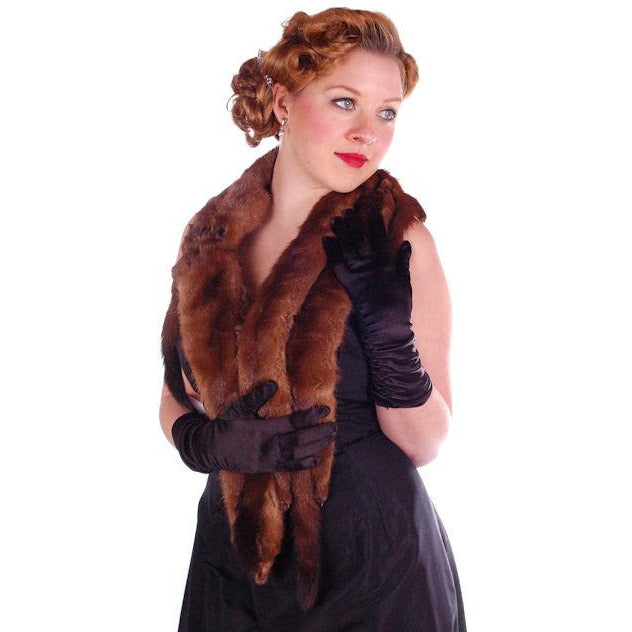 Vintage Stone Marten Fur Wrap 1930S Celluloid Chain Women's The Best Vintage Clothing