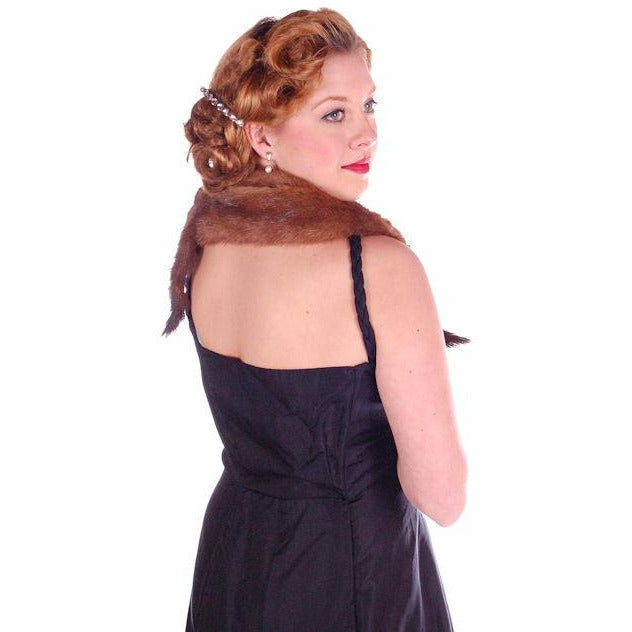 Vintage Stone Marten Fur Wrap 1930S Celluloid Chain Women's The Best Vintage Clothing