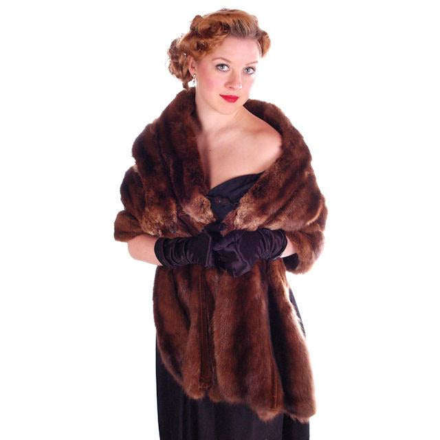 Vintage hot Mink Fur Stole Luxurious Wrap