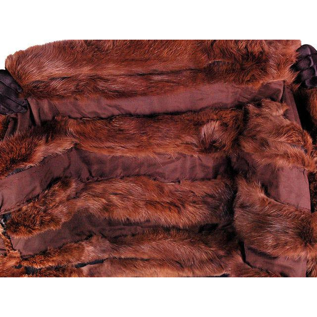 VTG 1950s Ranch Mink Fur Stole Wrap 14 Skin Dark Brown Hollywood Glam Provenance Women's The Best Vintage Clothing