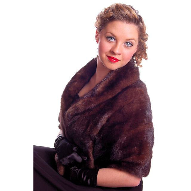 Vintage Stole Dark Brown Mink  Fur Stole Macys Little Shop 1950s - The Best Vintage Clothing
 - 1