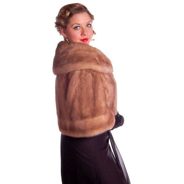 Vintage Mink Fur Stole Blonde Ranch Mink Fur 1940's Glamourous Women's vendor-unknown