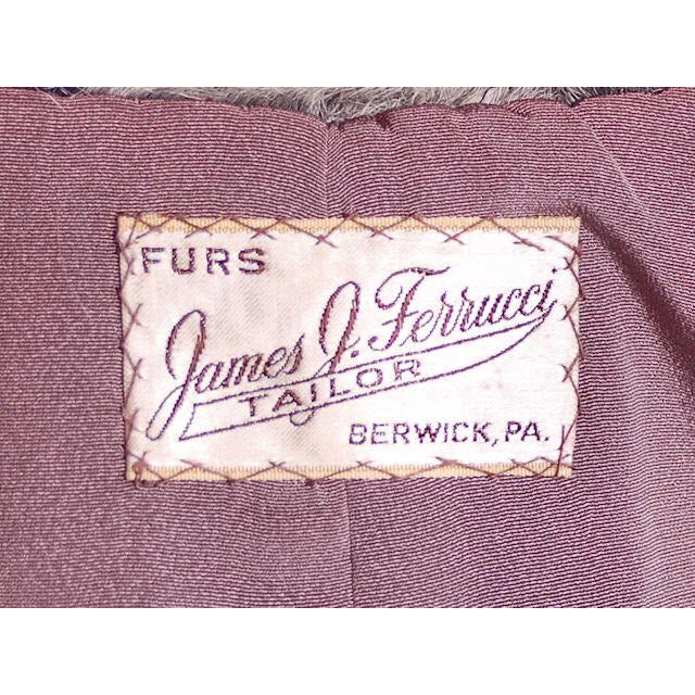 Vintage Stole Silver Shearling Fur Stole James J Ferrucci Women's The Best Vintage Clothing