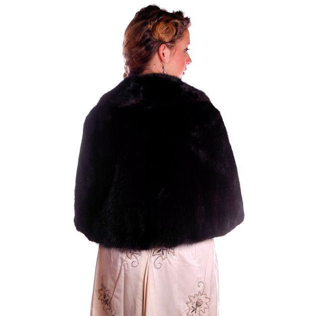 Vintage Fur Luxurious Darkest Brown Mink Stole Movie Star 1950s Women's The Best Vintage Clothing