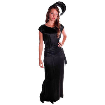 Vintage Black Silk Satin Evening Gown 1930s Size 38-27-38 - The Best Vintage Clothing
 - 1