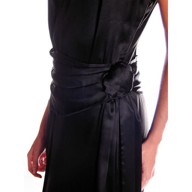 Vintage Black Silk Satin Evening Gown 1930s Size 38-27-38 Cart2cart The Best Vintage Clothing