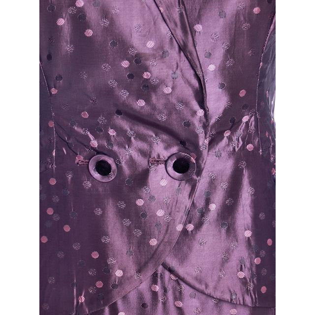 Vintage Ladies Aubergine Damask Taffeta Suit 1940's 40-29-42 Cart2cart The Best Vintage Clothing