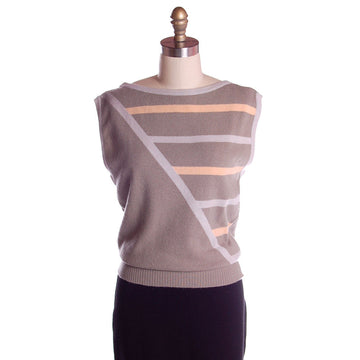 Vintage Pringle Taupe Cashmere Patterned Sweater Vest  Eu 38/97 1950s - The Best Vintage Clothing
 - 1