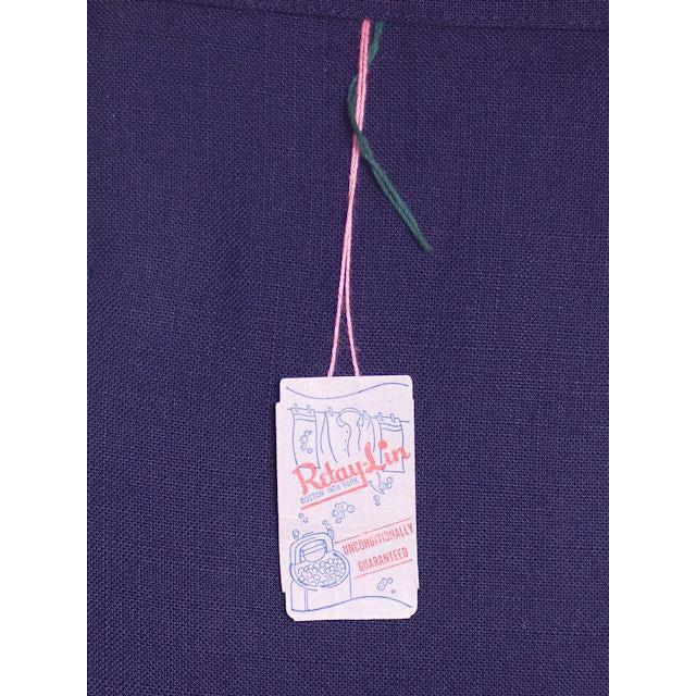 Vintage Pencil Skirt Navy Blue Linen Asymmetrical Buttons 1950 NOS 25" Waist Cart2cart The Best Vintage Clothing