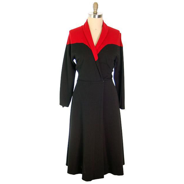 Vintage Halston Wrap Color Block Knit Dress For Design 1980s - The Best Vintage Clothing
 - 1