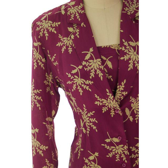 Vintage Calvin Klein 3 PC Suit Silk NOS 1980s Women's,New Arrivals Calvin Klein