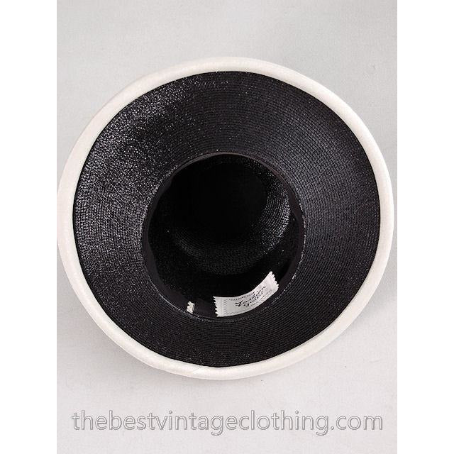 Vintage Straw Hat Wide Brim Audrey Hepburn Style 1950s Fashion Guild Hats,New Arrivals The Best Vintage Clothing