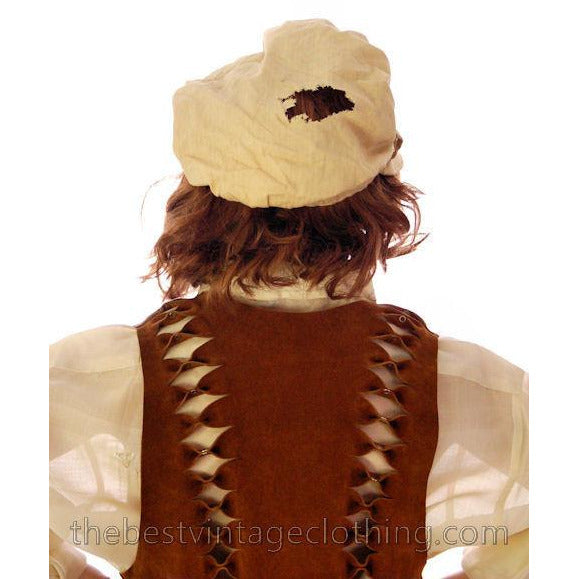 Vintage Suede Vest Unisex Cut Outs Studs 1970s Small Women's,Men's Vintage The Best Vintage Clothing