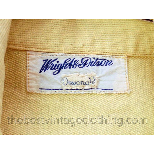 Vintage Gym Suit Skirt/Pants Yellow Cotton Faille 1940s Wright & Pitson Women's,New Arrivals vendor-unknown