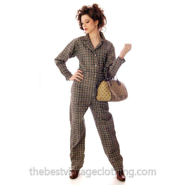 Vintage Marimekko Plaid Jumpsuit Coveralls 1970s Small marimekko marimekko