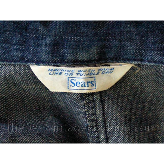 Vintage Womens 100% Cotton Denim Jumpsuit 1970s Sears Bust 38- S/M Women's,New Arrivals The Best Vintage Clothing