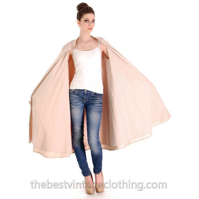 Vintage 1970s Vuokko Suomi Finland Khaki Poplin Tent Coat Zip Front Mod 36 Fits S to M marimekko Vuokko