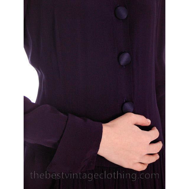 Chanel Couture Vintage Cocktail Dress Deep Blue Backless Sexy Small New Arrivals Chanel