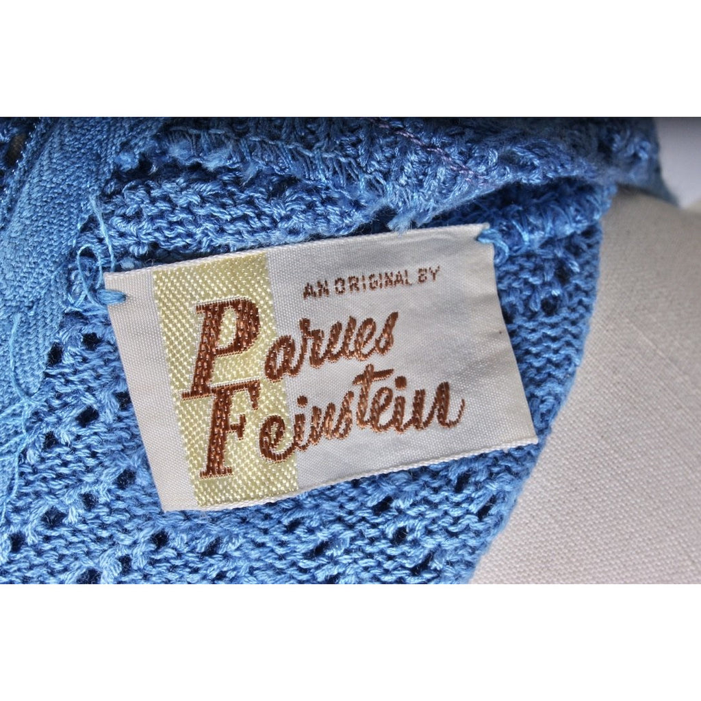 Parnes Feinstein VTG Blue Maxi Sweater Dress Womens Large NWOT Cashmere? Cart2cart The Best Vintage CLothing