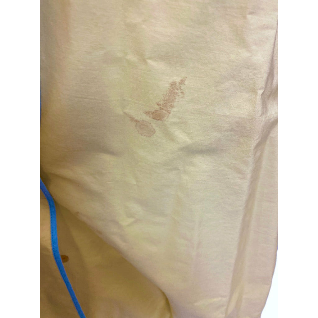 Vintage 1940s Yellow Cotton Wrap Robe Housecoat Blue Butterfly Applique M Robes The Best Vintage Clothing