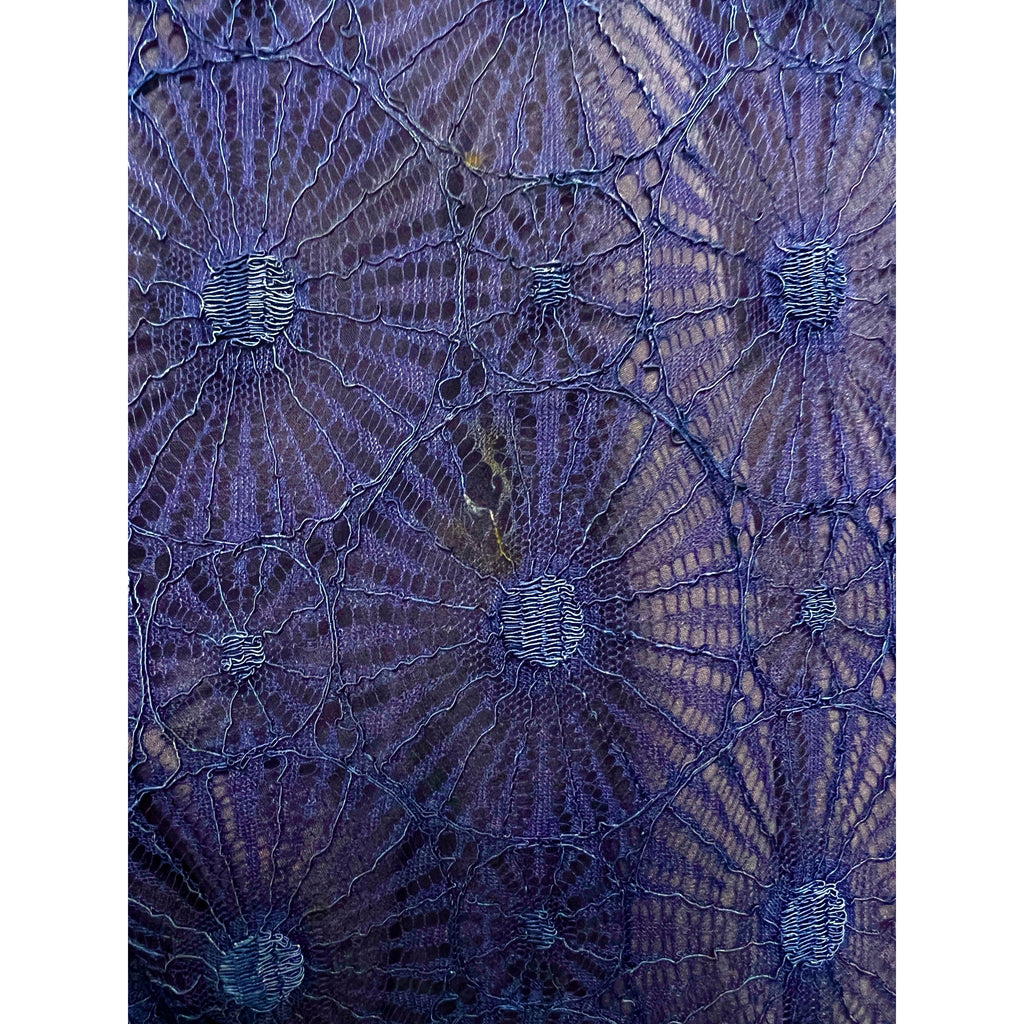 Vintage ART Deco Bright Blue Spider Web Lace Bias Cut Gown 1930s 38-36-46 Women's,New Arrivals The Best Vintage Clothing