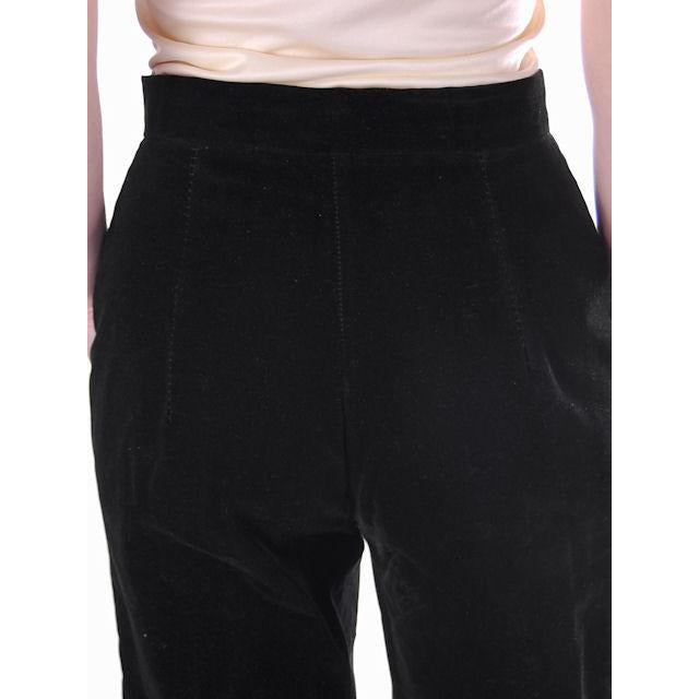 Vintage Black Velvet Zhivago Russian Faux Fur Trimmed Coat/Pants 1970S 27" Waist Cart2cart The Best Vintage Clothing